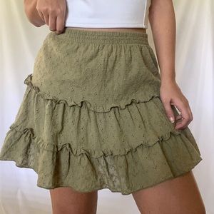 Favlux Olive green flowy skirt 💕